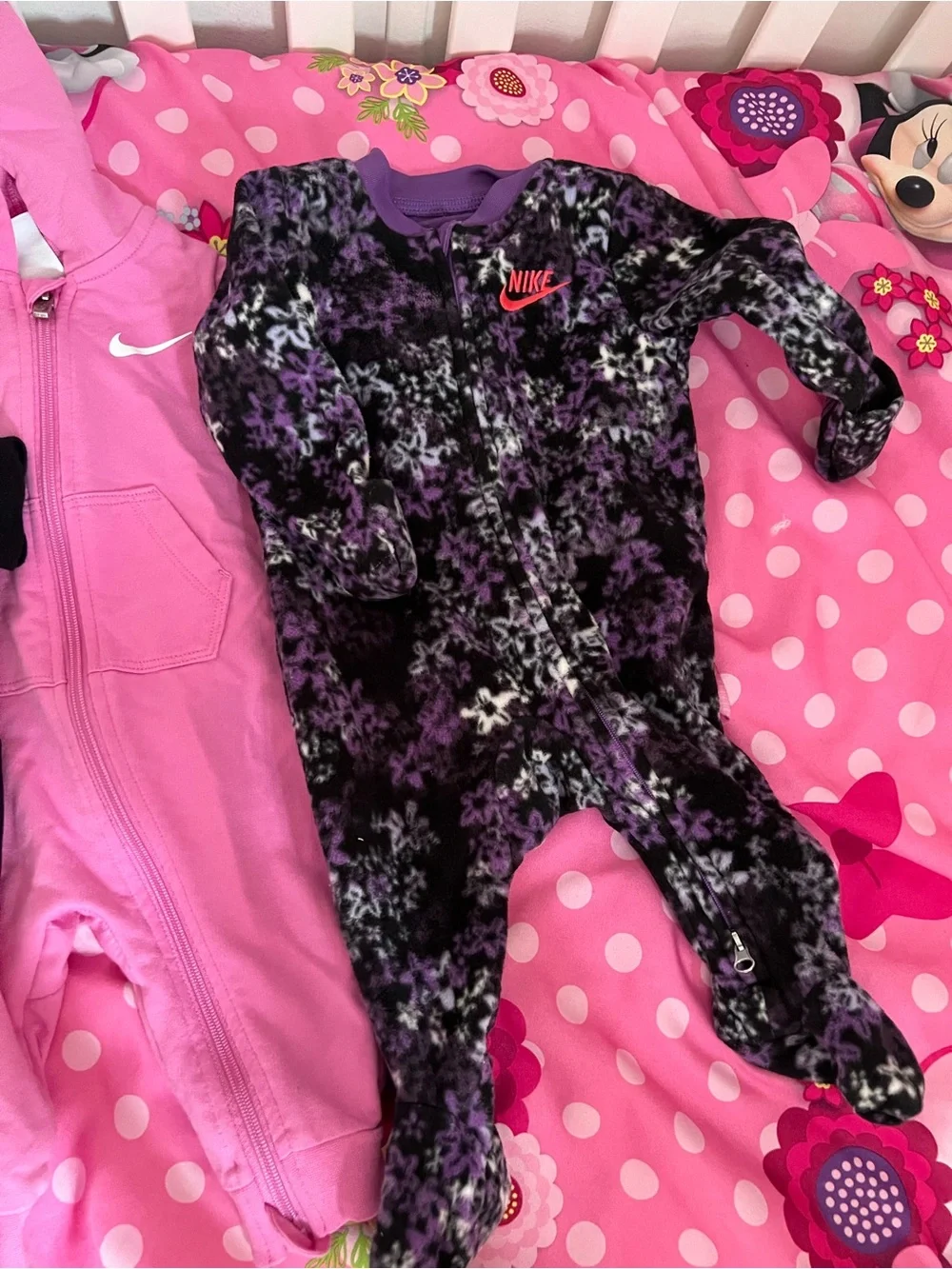 Nike Kids Mixed-Color Sleepwear Set with White, Pink, Black and Purple